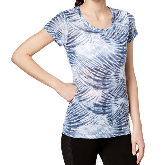 Ideology Womens Printed T-Shirt,Navy Tye Dye,Small - Picture 2 of 3